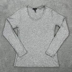 Eileen Fisher Size S Long Sleeve T Shirt Top Stretch Tencel Lyocell Gray